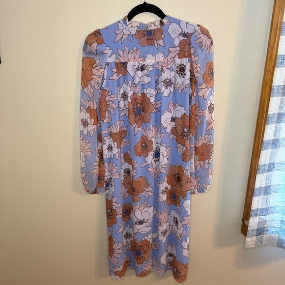 WILFRED ARITZIA Molly Midi Soft Iris/Poetic Pink Dress S - Picture 7 of 9